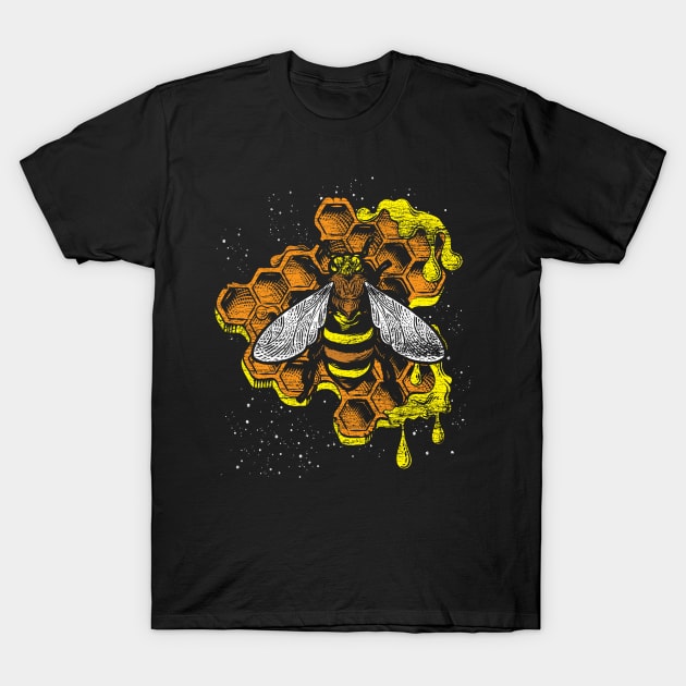 bee lover beekeeper grunge T-Shirt by ShirtsShirtsndmoreShirts